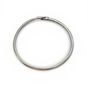 Vintage Monet Silver Tone Mesh Collar Choker Necklace 16”